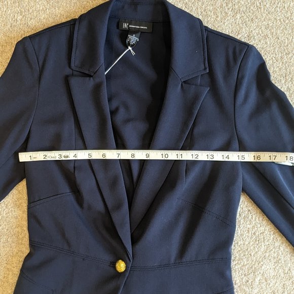 NWOT INC International Concepts Navy Blazer Single Button Suit Jacket size small - Picture 6 of 8